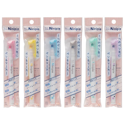 Sun-Star Ninipie Dual-Tip Pen: Japanese Highlighter & Stylus