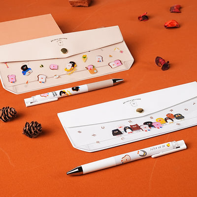 PILOT Juice Brunch Brother Brunch Brother Joint Series 0.4 Black Ink Super Juice Pen Pen Case Set Japanese Stationery Korean Character Gift