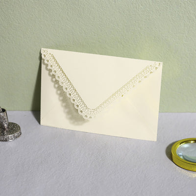 Colorful hollow triangle envelope, laser engraving lace, retro envelope, lace envelope, artistic creation, DIY decoration