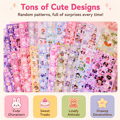 Cute girly notebook stickers DIY decorative stickers stationery materials creative diary styles random