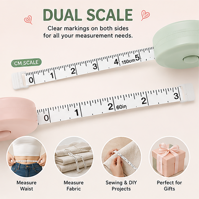 Dual-Sided Retractable Tape Measure
