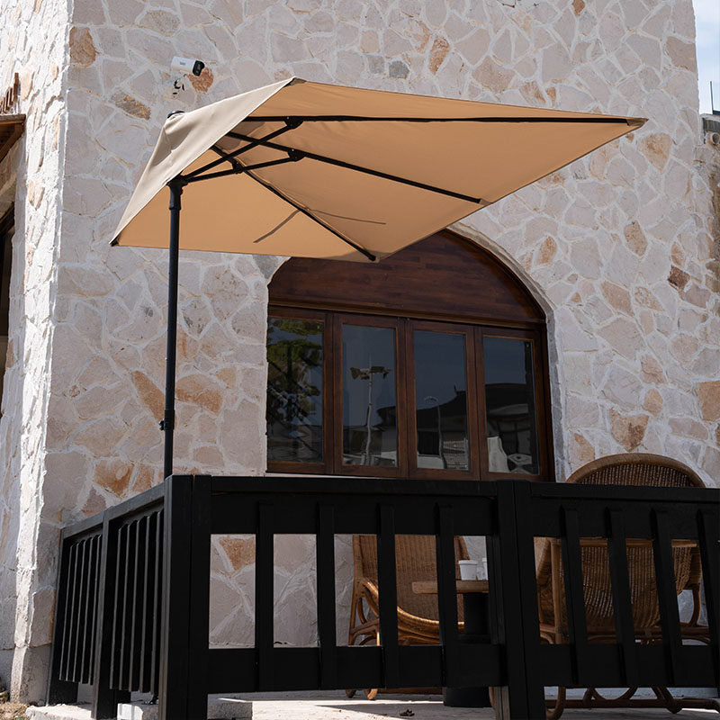 Half Patio Wall Umbrella with Water-Filled Base (200 × 150 cm)