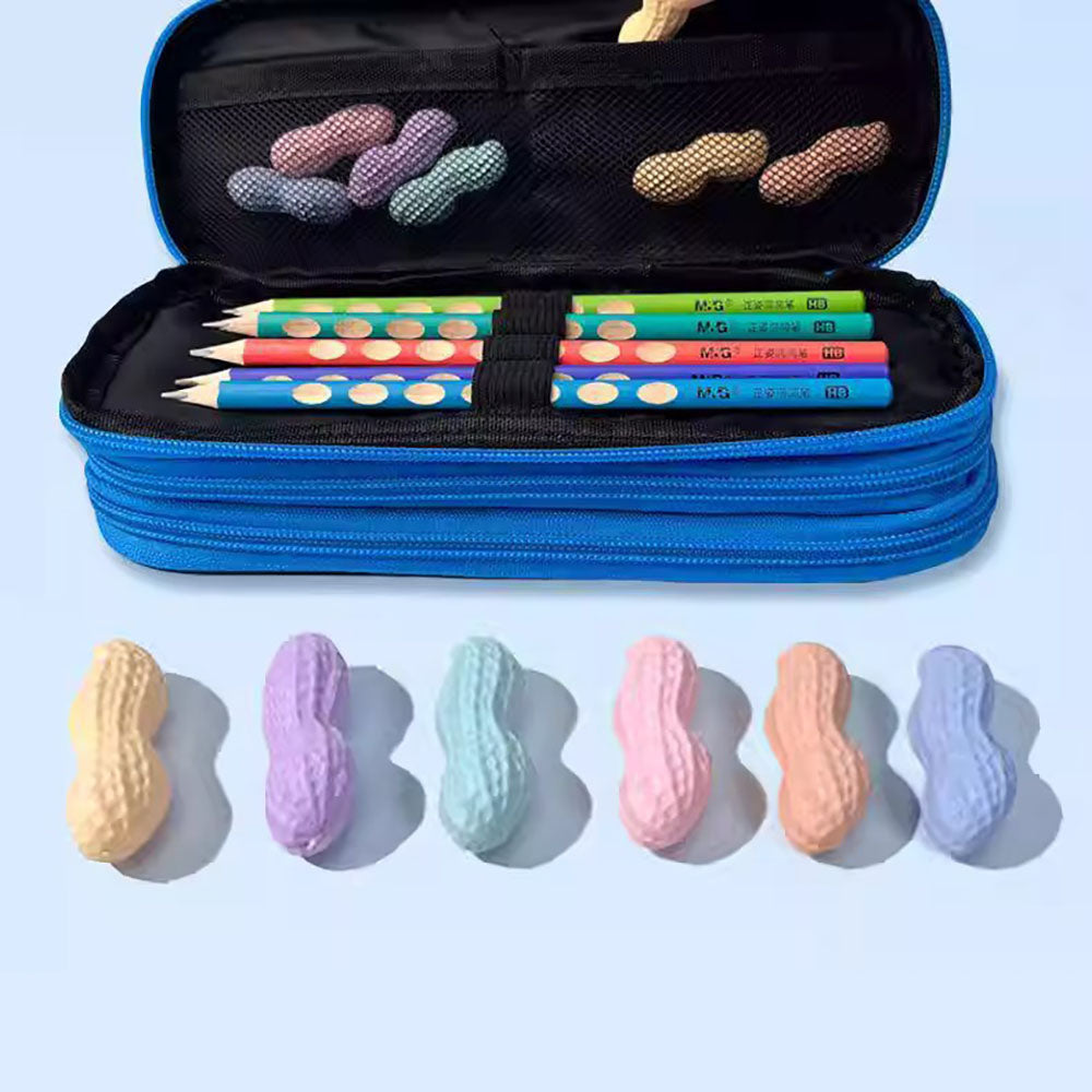 Peanut Shaped Erasers – 10-Pack, Cute, Low-Dust, Safe & Odor-Free