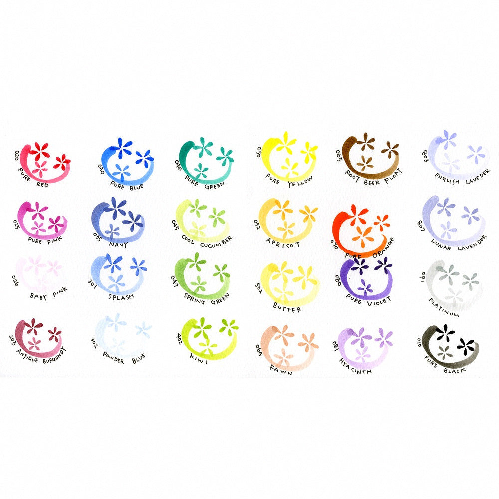Kuretake water-based double-head marker six-color group marker bright color group pastel color group - CHL-STORE
