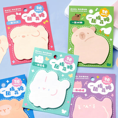 Marshmallow Cartoon Sticky Notes - Cute & Portable Notepads