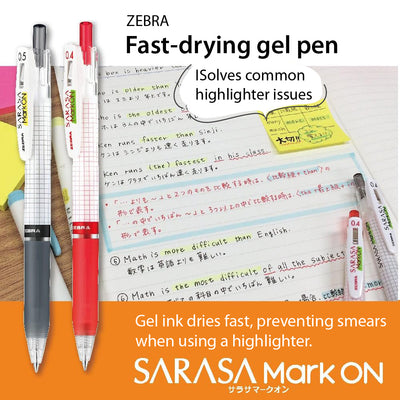 ZEBRA JJS77 SARASA MARK ON 0.4mm 0.5MM Plaid Gel Gel Pen Black / Blue / Red JJS77 JJ77 - CHL-STORE