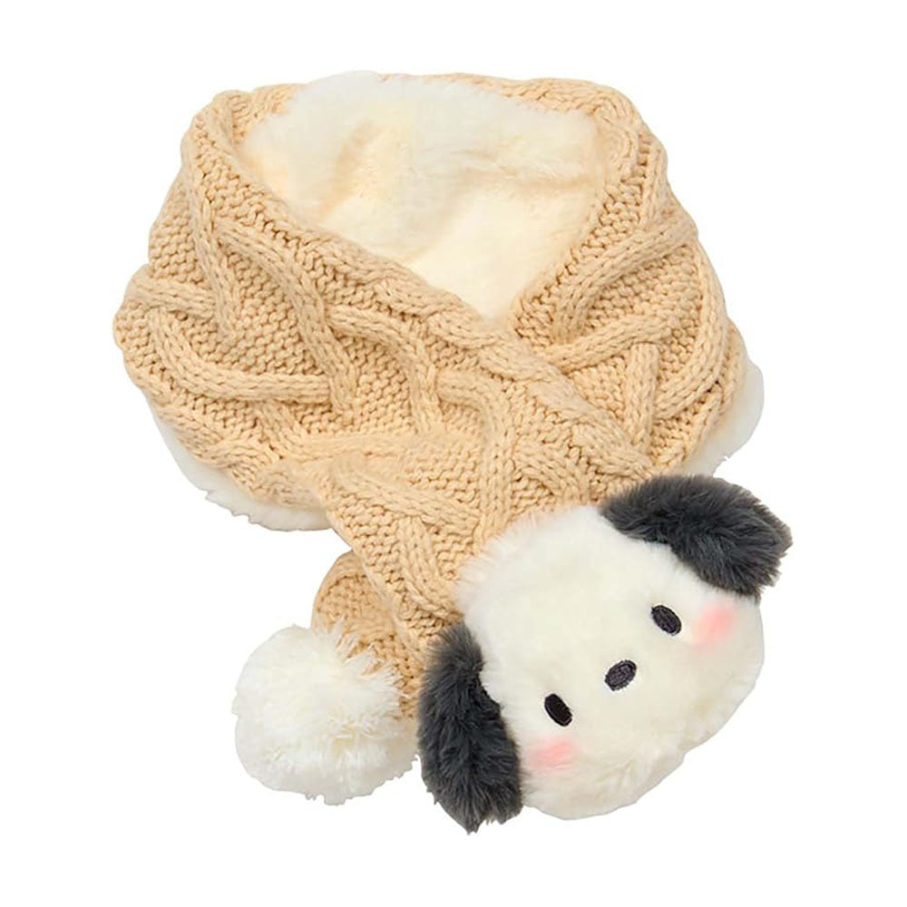Sanrio Kids Knit Scarf – Soft, Fluffy & Warm Hello Kitty, My Melody, Kuromi, Cinnamoroll, Pochacco