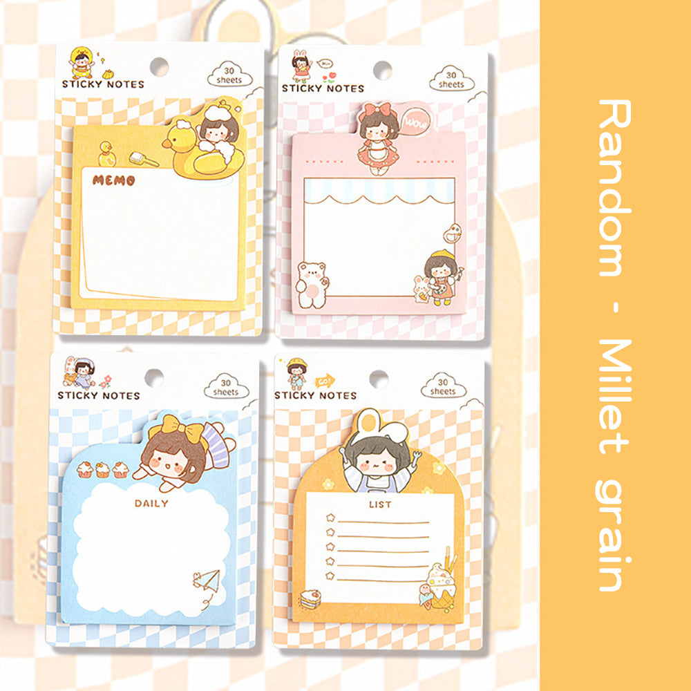 Playful Cartoon Sticky Notes: Fun & Efficient Office Stationery