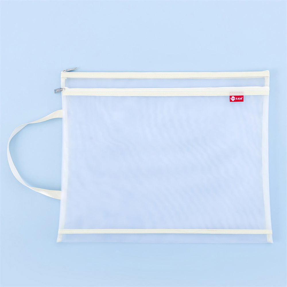 A3 ArtGuard: Double-Layer Transparent Mesh Document Bag