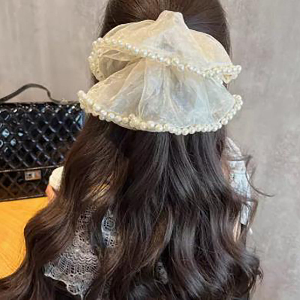 Korean Chic Floral Lace Elastic Hair Tie – Elegant Hair Accessory