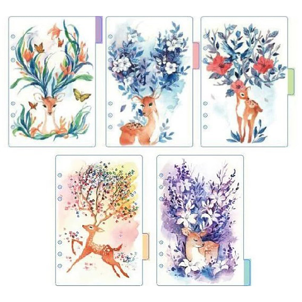 Gap Year Hand-painted Bucks Shape Colored Deer Inner Pages Separation Pages A6 A5 Layered Pages NP-H7TAY-917 - CHL-STORE