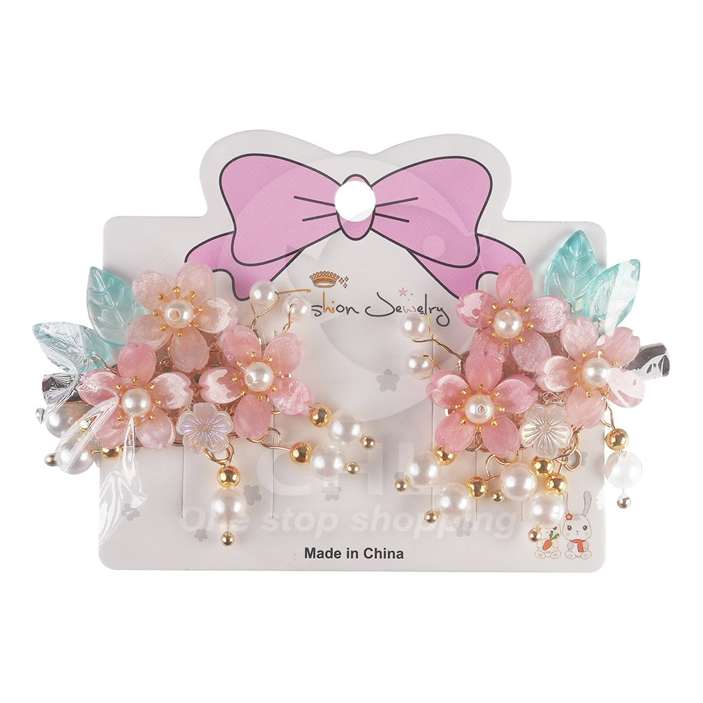Mesh Flowers Sweet and Cute Princess Style Duckbill Clips Pastel Colors Headwear Children's Hair Clips Side Hair Accessories Children's Styling Popular Hairdressing - CHL-STORE