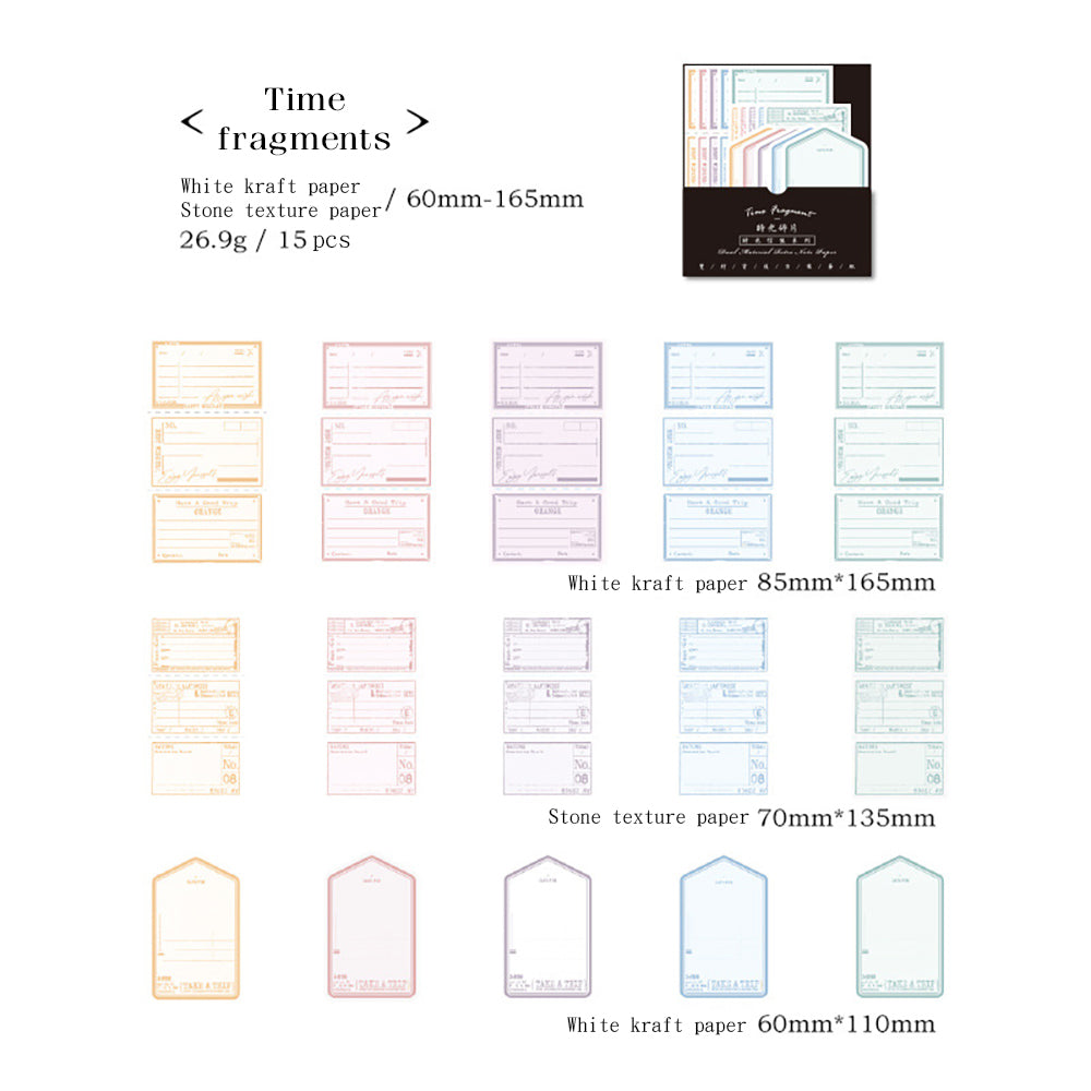 Mo·card Time Messenger Series Dual Material Retro Label Paper
