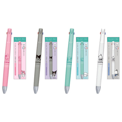 Sanrio x Zebra bLen Trio: Slim 3-Color Silent Pen Collection