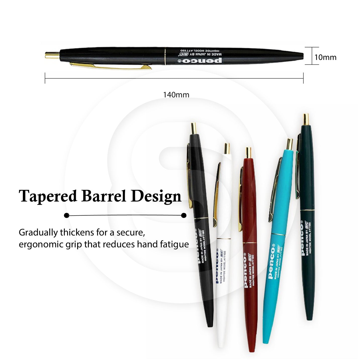 (Pre-Order) HIGHTIDE PENCO Knock Ballpoint Pen 0.5mm FT190