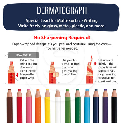 UNI Easy-Tear Oil & Water-Based Multisurface Colored Pencils