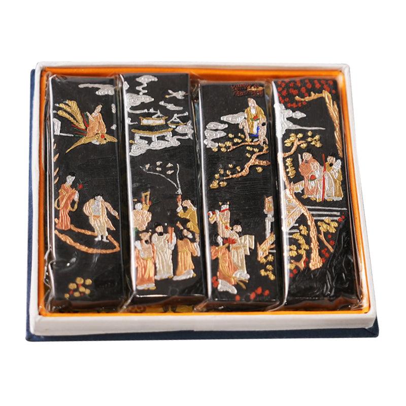 Chinese style old ink block lampblack ink pine smoke ink set hardcover calligraphy utensils Chinese traditional ink painting NP-090056 - CHL-STORE