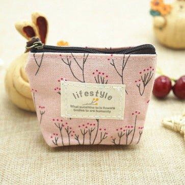 Japanese small fresh pastoral floral coin purse romantic pastoral style storage bag key bag - CHL-STORE