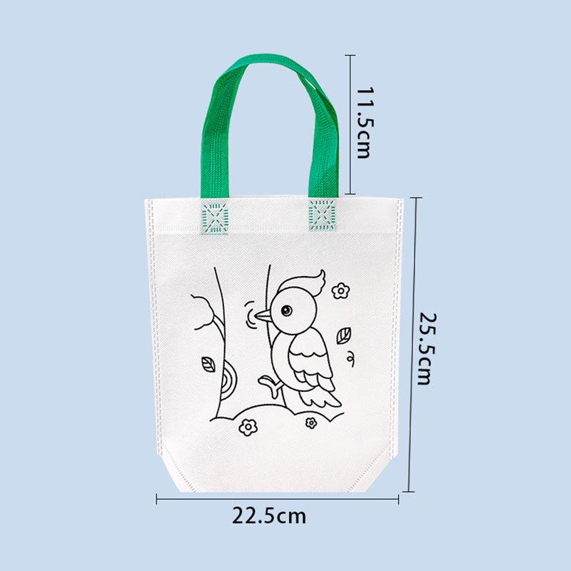 Non-woven fabric DIY graffiti coloring tote bag creative hand-made art graffiti storage portable - CHL-STORE