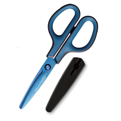 PLUS 30 degree arc SC-175STN SC-175SF titanium metal non-stick scissors scissors blue 34-770 - CHL-STORE