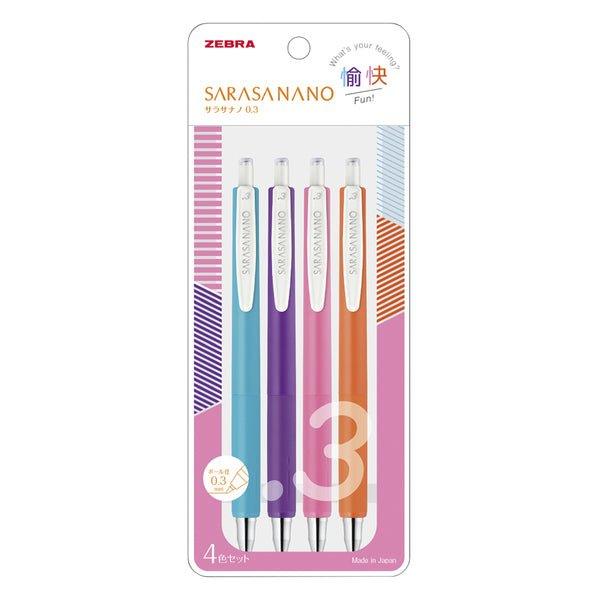 Zebra Sarasa Nano 0.3 mm Nuevo neutral Pen Retro Rell Relling Combination Combination Set