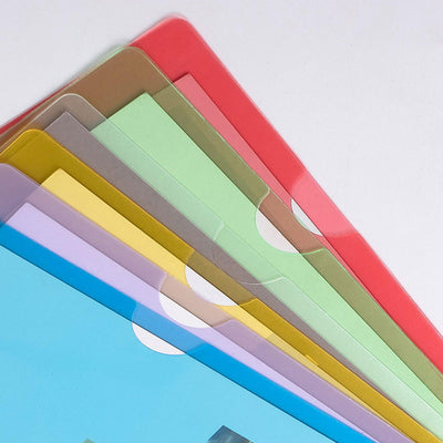 A4 color transparent L-shaped file folder NP-070053 - CHL-STORE