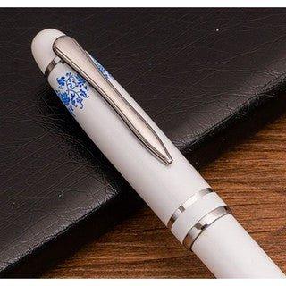 Blue-and-White Porcelain Retro Texture Modeling Ballpoint Pen Signature Pen Black Ink 0.5mm Ballpoint Pen Gift Box NP-HTNQI-201 - CHL-STORE