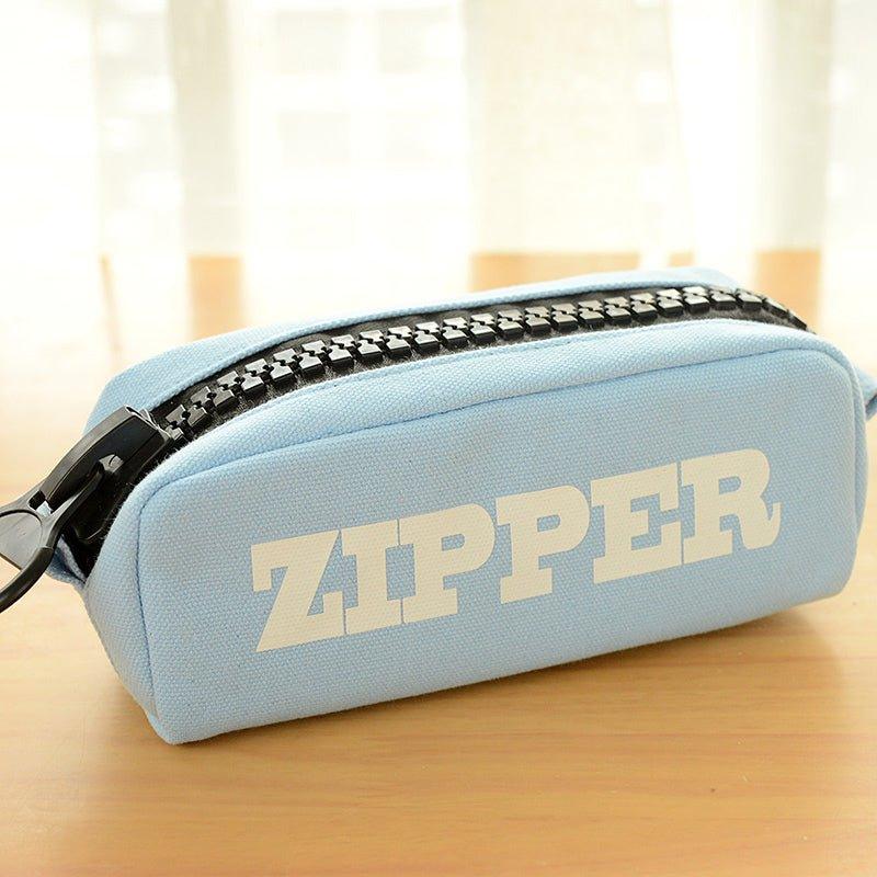 Canvas Pencil Case Large Capacity Pencil Case ZIPPER Pencil Case Solid Color Pencil Case Zipper Pencil Case Pencil Bag Storage Bag Cosmetic Bag NP-H7TAF-156 - CHL-STORE