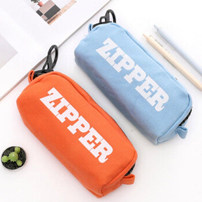 Canvas Pencil Case Large Capacity Pencil Case ZIPPER Pencil Case Solid Color Pencil Case Zipper Pencil Case Pencil Bag Storage Bag Cosmetic Bag NP-H7TAF-156 - CHL-STORE