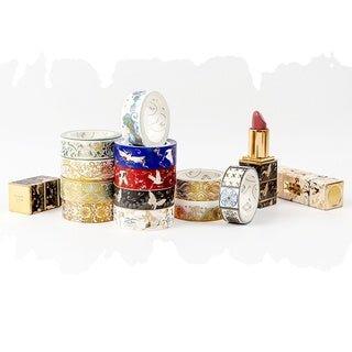 Chinese wind paper tape Jin pattern bronzing series Bronzing paper tape Retro pattern paper tape Texture paper tape Retro bronzing Vintage pattern Chinese pattern Retro style Washi tape - CHL-STORE
