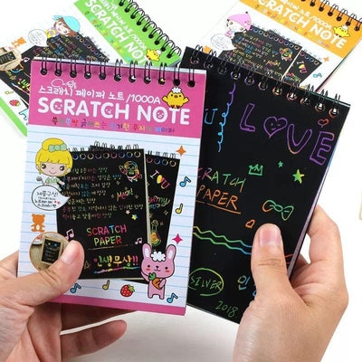 Creative DIY Children's Coil Scratch drawing doodle book NP-030087 - CHL-STORE