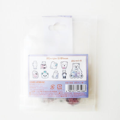 FORST SEAL 2nd sticker pack, panda stickers, polar bear stickers, animal stickers, transparent stickers, decorative stickers, sealing stickers, a total of 9 styles, 50 pieces - CHL-STORE