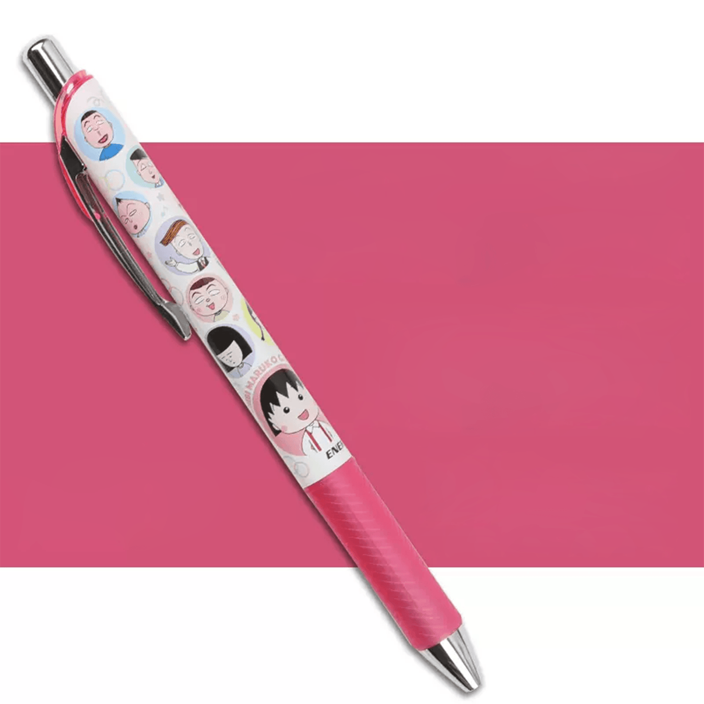 Gel pen Chibi Maruko ballpoint pen ENTEL ENERGEL 0.5MM new black ink gel pen Japan cartoon character stationery student office school 4729-649 - CHL-STORE