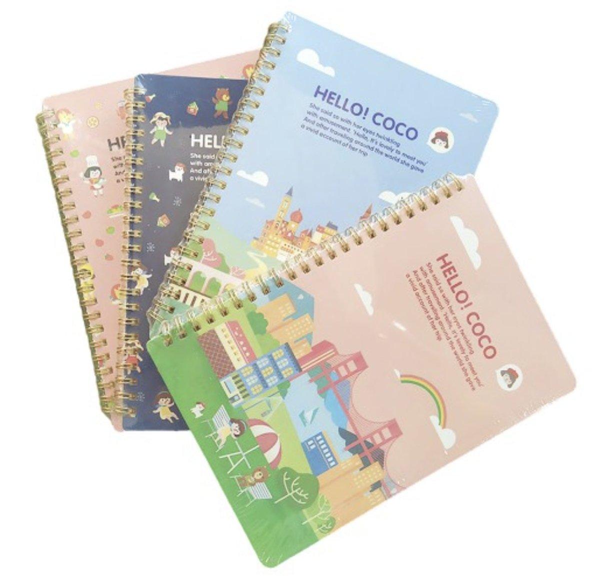 HELLO COCO small fresh and creative A5 student coil notebook random shipment NP-H7TAW-312 - CHL-STORE