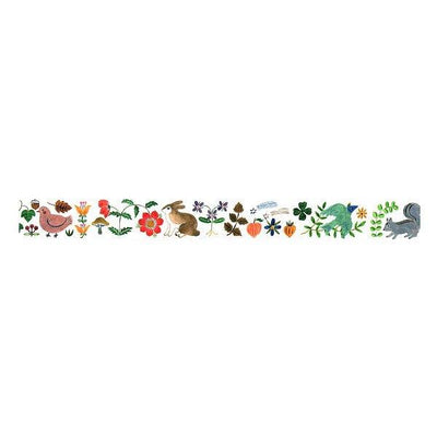 HYOGENSHA NO.22-631 KUSAMURA Japanese washi tape Japanese popular illustrator Aiko Bukawa, pastoral, grass, squirrel, bird - CHL-STORE