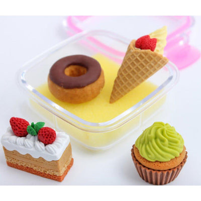 IWAKO ER-981066 Dessert Shape Eraser Donut Cookies Croquette Cake Ice Cream wiper - CHL-STORE