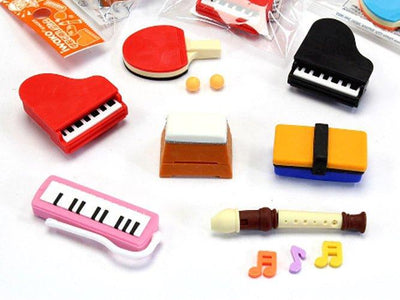 IWAKO ER-GAK002 Youth Memories Campus Mouth Organ Recorder Box Jumping Billiards Board Wipe Campus Series eraser - CHL-STORE