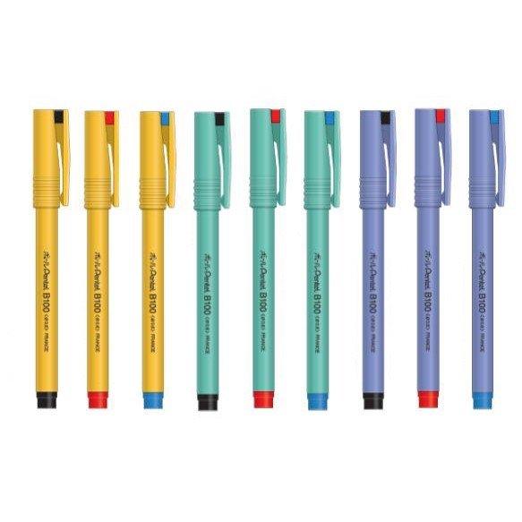 Japan Pentel B100 45th anniversary limited 0.8mm water-based ballpoint pen single violet rod red ink - CHL-STORE