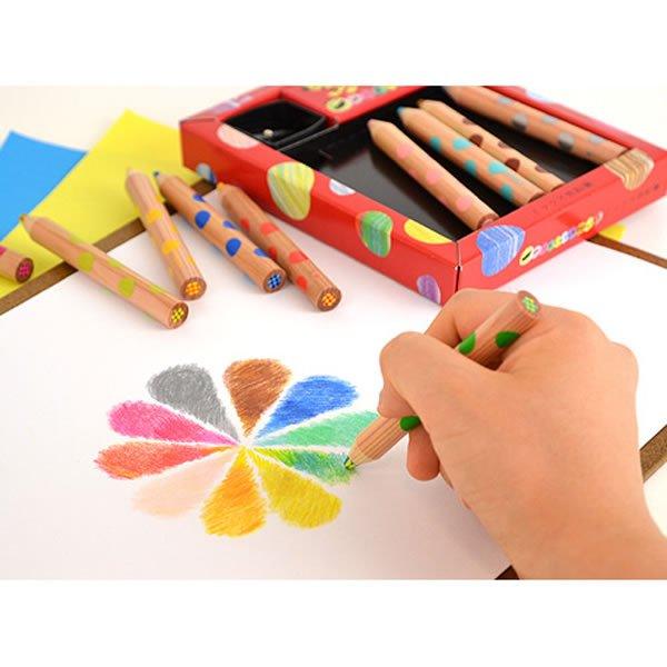 KOKUYO MIX KE-AC1 two-color pencil color pencil 10 sets colored pencils with sharpening tool - CHL-STORE