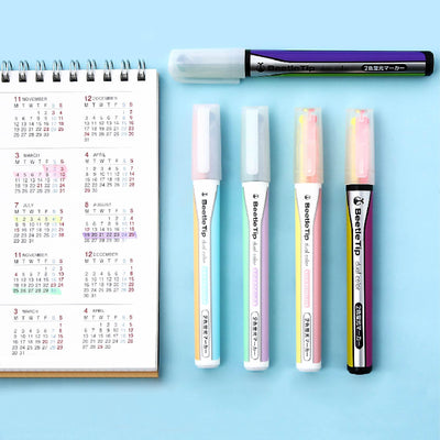 KOKUYO PM-L303 BeetleTip BeetleTip Double-headed Two-color Highlighter Marker 3 Colors - CHL-STORE