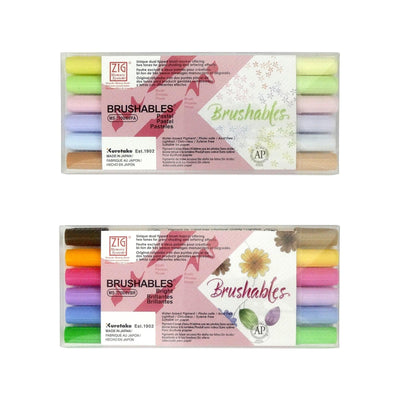 Kuretake water-based double-head marker six-color group marker bright color group pastel color group - CHL-STORE