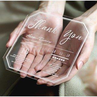Letter lovers acrylic transparent texture bronzing series creative message card message card acrylic card NP-H7TIY-502 - CHL-STORE