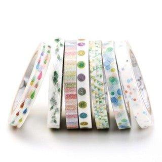 Letter lovers SLIM geometric hand-painted sense ultra-fine series decorative border stickers paper tape NP-H7TGI-021 - CHL-STORE