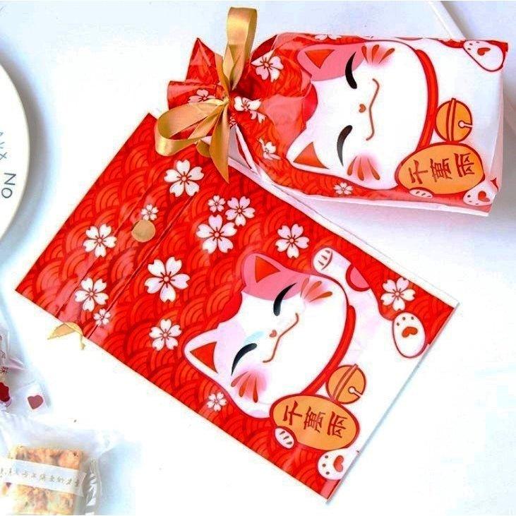 Lucky Cat Drawstring Bag Packing Drawstring Bag Drawstring Bag Baking Bag Biscuit Bag Candy Bag Gift Bag 50pcs NP-H3SAM-905 - CHL-STORE