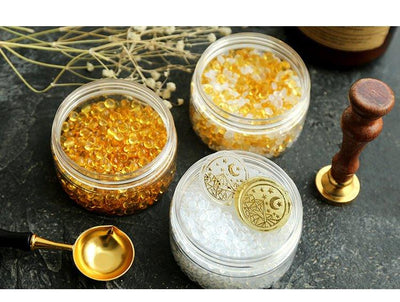Mermaid's Tears Amber Beads Fire Paint Seal Wax 50g Gold Silver Mixed Colors NP-060008 - CHL-STORE