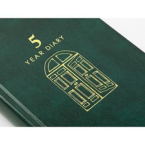 MIDORI 12896006 3 years continuous use 5 years continuous use Door series Recycled leather diary notebook notepad life record green - CHL-STORE