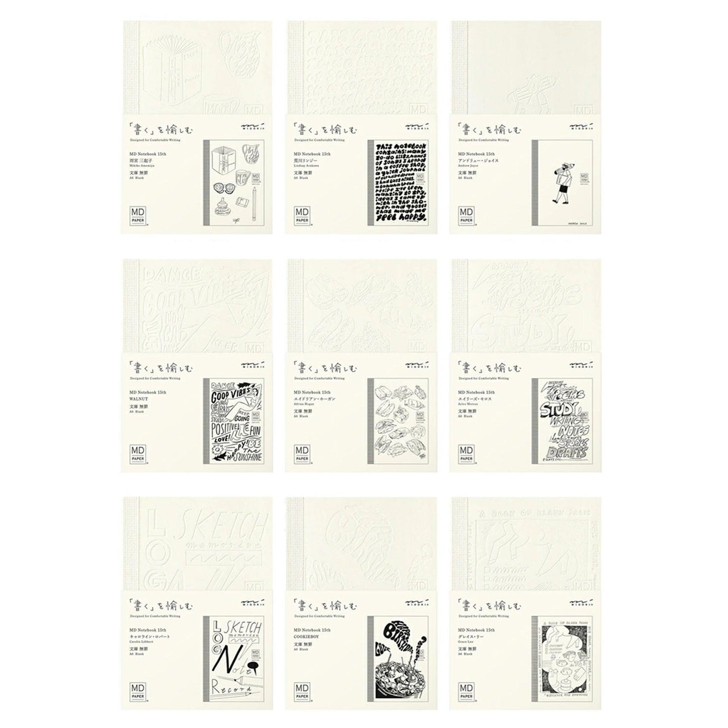 MIDORI MD 15TH ANNIVERSARY LIMITED EDITION JOINT NAME NOTEBOOK BLANK PAGE 15 BOOKS 15314006 - CHL-STORE