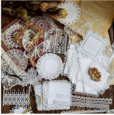 Momo Lace Hollow Alice Tea Party Series Retro Lace Bottom Decorative Material Paper NP-050002 - CHL-STORE