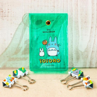 MOVIC HOWE KIK TOTORO Howl Kiki My Neighbor Totoro Shape Long Tail Clip Long Tail Clip 4 Sets Set with Transparent Storage Bag - CHL-STORE