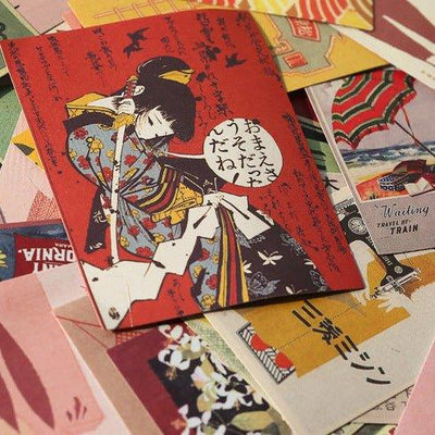 Mr. Paper Japanese Retro Style Decorative Stickers Material Stickers Sticker Packs Kazuya Monogatari Series - CHL-STORE